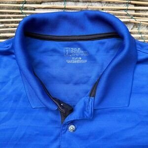 PGA Tour Men's Blue‎ Striped Golf Polo Shirt Size XL Performance
